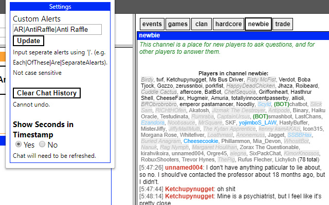 KoL Chat Enhancement Suite  from Chrome web store to be run with OffiDocs Chromium online