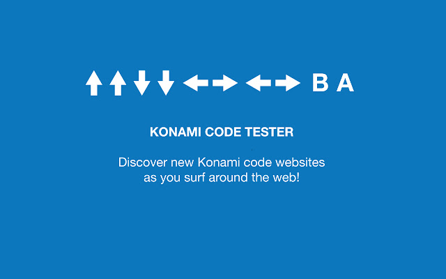 Konami Code Test Discover  from Chrome web store to be run with OffiDocs Chromium online