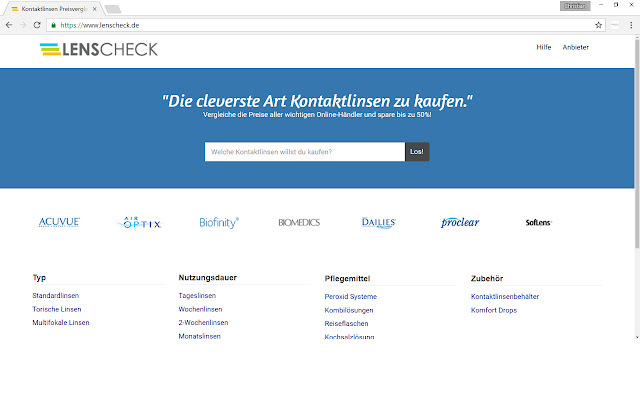 Kontaktlinsen Suche (Deutschland)  from Chrome web store to be run with OffiDocs Chromium online