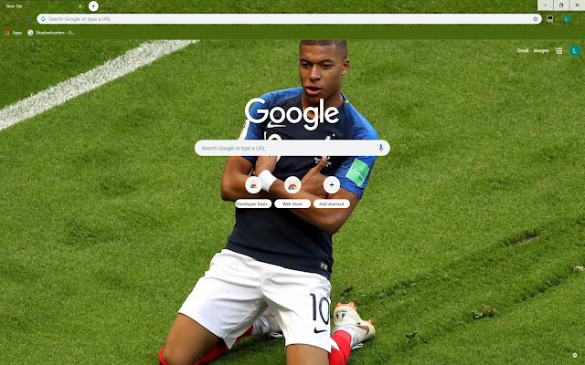 Kylian Mbappe Theme  from Chrome web store to be run with OffiDocs Chromium online