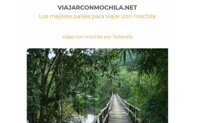 La app de viajarconmochila.net  from Chrome web store to be run with OffiDocs Chromium online