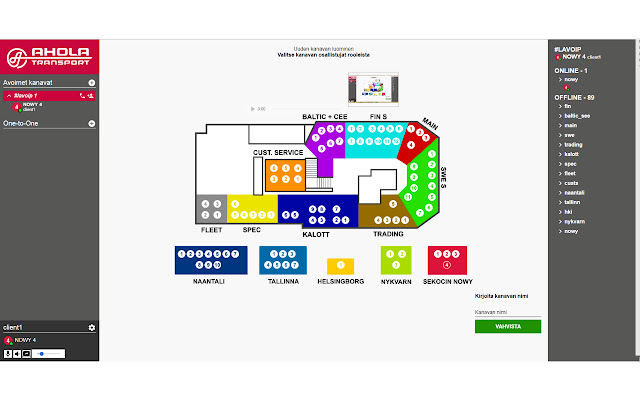 LA VoIP screen sharing extension  from Chrome web store to be run with OffiDocs Chromium online