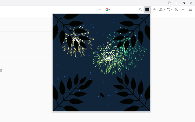 Leaf fireworks  from Chrome web store to be run with OffiDocs Chromium online