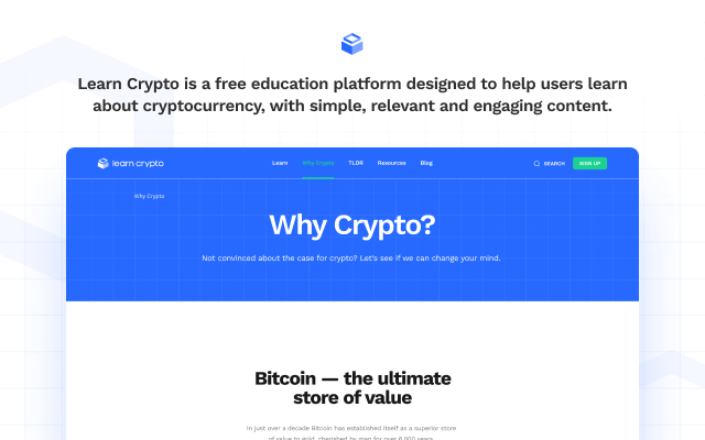 Learn Crypto  from Chrome web store to be run with OffiDocs Chromium online