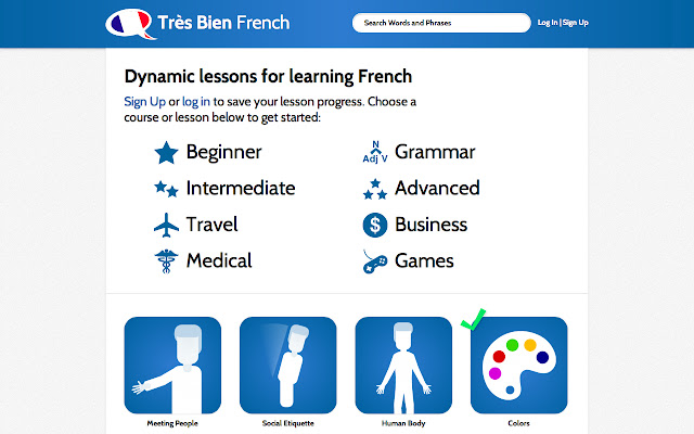 Learn French Très Bien  from Chrome web store to be run with OffiDocs Chromium online