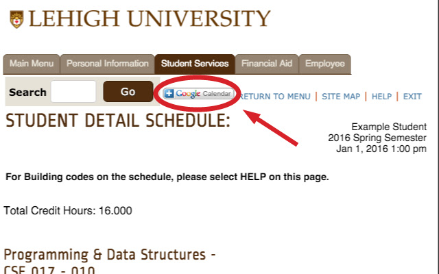 Lehigh CourseCalendar  from Chrome web store to be run with OffiDocs Chromium online