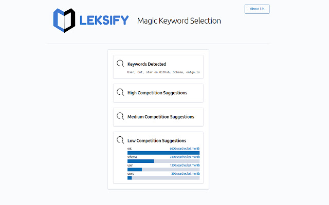 Leksify SEO Keyword Extractor  from Chrome web store to be run with OffiDocs Chromium online