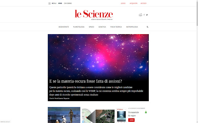 Le Scienze  from Chrome web store to be run with OffiDocs Chromium online