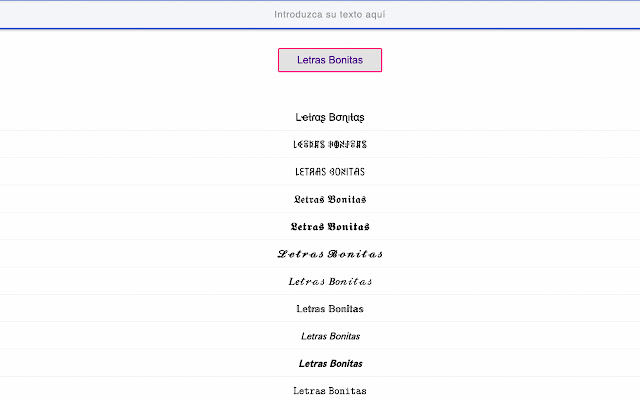 Letras Bonitas para copiar y pegar  from Chrome web store to be run with OffiDocs Chromium online