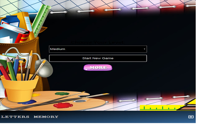 LETTERS MEMORY CHALLENGE  from Chrome web store to be run with OffiDocs Chromium online