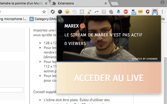 Lextension de Marex  from Chrome web store to be run with OffiDocs Chromium online