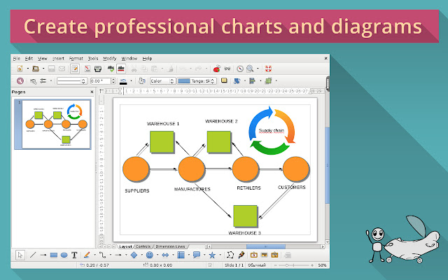 LibreOffice Draw on rollApp  from Chrome web store to be run with OffiDocs Chromium online