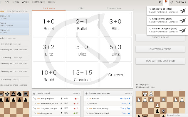 Lichess Challenge Sorter  from Chrome web store to be run with OffiDocs Chromium online