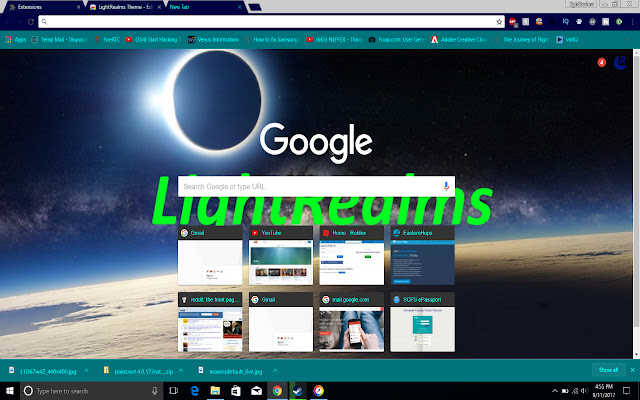 LightRealms Theme  from Chrome web store to be run with OffiDocs Chromium online