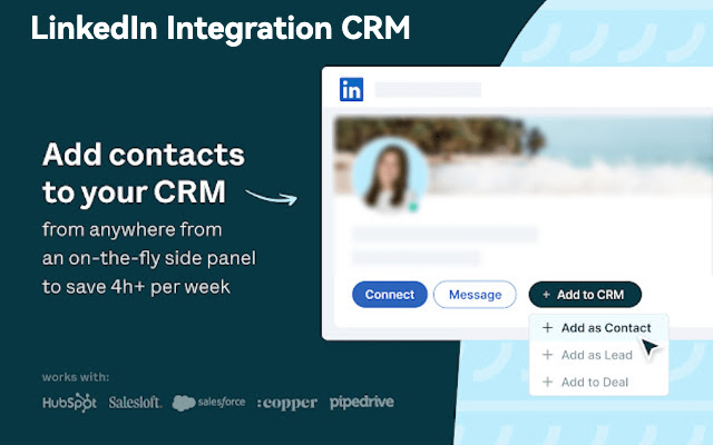 LinkedIn Integration CRM Tool  from Chrome web store to be run with OffiDocs Chromium online