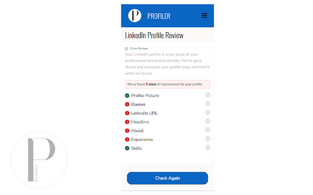 LinkedIn Profiler  from Chrome web store to be run with OffiDocs Chromium online