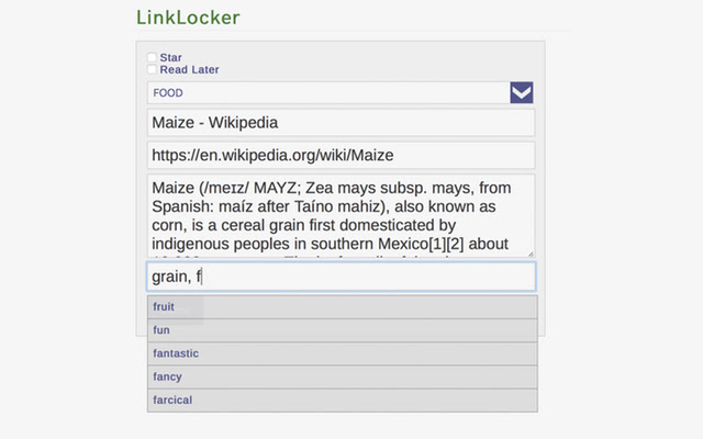 LinkLocker Private Bookmarking  from Chrome web store to be run with OffiDocs Chromium online