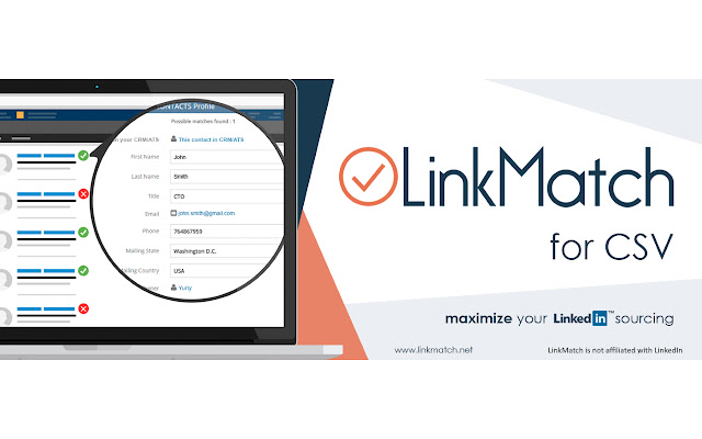 LinkMatch For CSV  from Chrome web store to be run with OffiDocs Chromium online