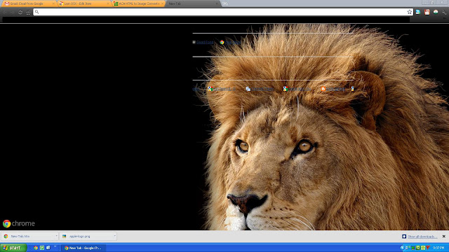 Lion OSX  from Chrome web store to be run with OffiDocs Chromium online