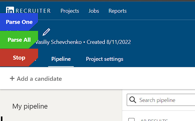 Li Recruiter Parser  from Chrome web store to be run with OffiDocs Chromium online