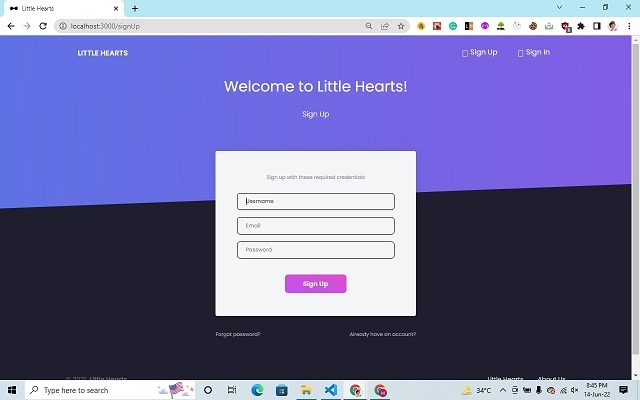 Little Hearts  from Chrome web store to be run with OffiDocs Chromium online