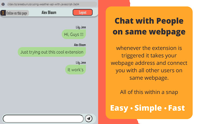 Live Chat for ALL websites  from Chrome web store to be run with OffiDocs Chromium online