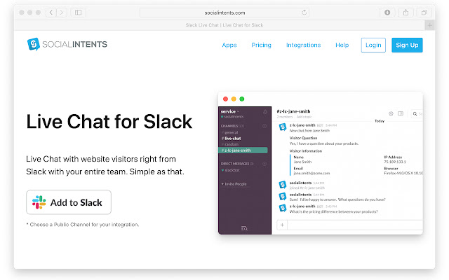 Live Chat for Slack  from Chrome web store to be run with OffiDocs Chromium online