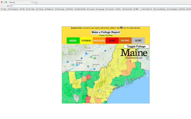 Live New England Foliage Map  from Chrome web store to be run with OffiDocs Chromium online