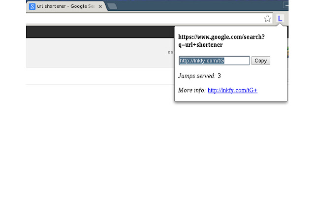 Lnkfy.com url shortener  from Chrome web store to be run with OffiDocs Chromium online