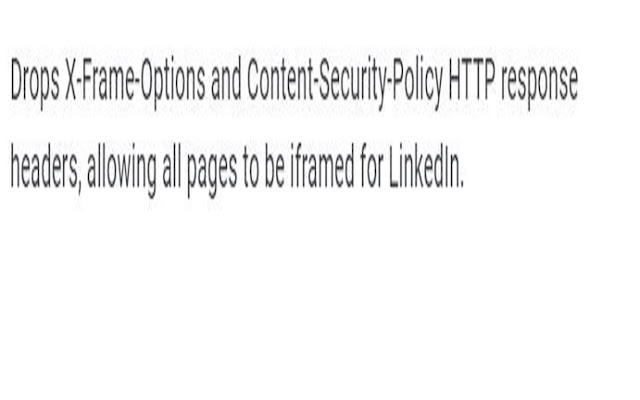 Load LinkedIn in iFrame  from Chrome web store to be run with OffiDocs Chromium online