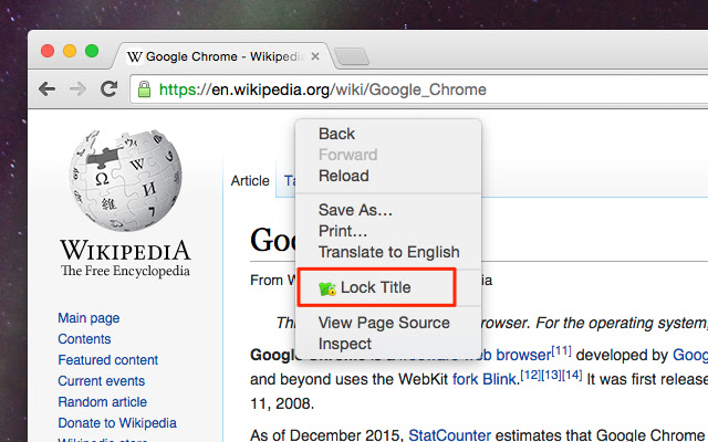 Lock Title  from Chrome web store to be run with OffiDocs Chromium online