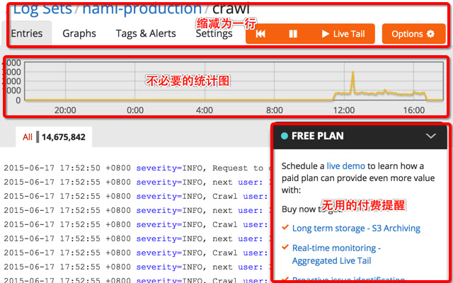 Logentries Enhance  from Chrome web store to be run with OffiDocs Chromium online