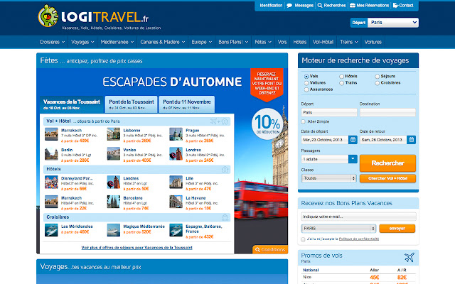 Logitravel.fr  from Chrome web store to be run with OffiDocs Chromium online