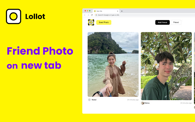 Lollot Friend Photo on New Tab  from Chrome web store to be run with OffiDocs Chromium online
