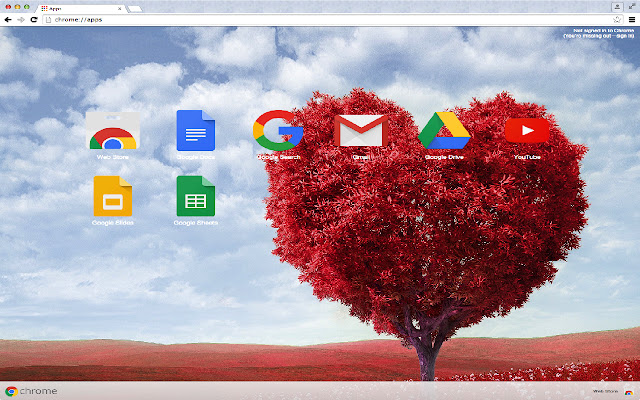 Love Theme  from Chrome web store to be run with OffiDocs Chromium online