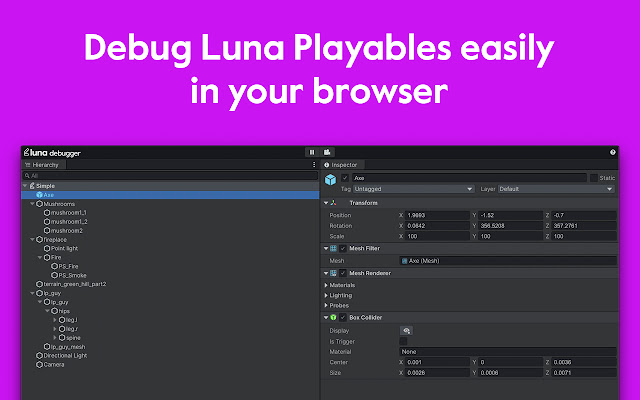 Luna Debugger  from Chrome web store to be run with OffiDocs Chromium online