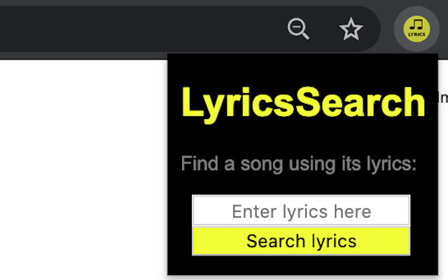 LyricSearch  from Chrome web store to be run with OffiDocs Chromium online