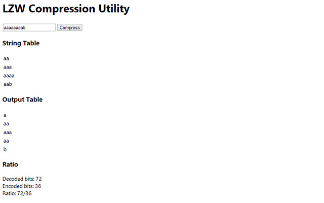 LZW compression utility  from Chrome web store to be run with OffiDocs Chromium online