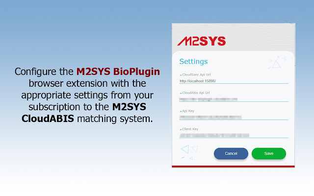 M2SYS Biometrics Plugin  from Chrome web store to be run with OffiDocs Chromium online