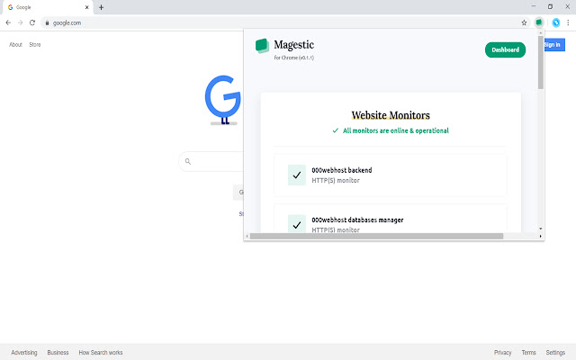 Magestic  from Chrome web store to be run with OffiDocs Chromium online