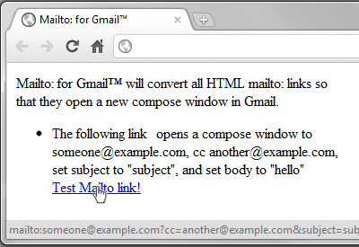 Mailto: for Gmail™  from Chrome web store to be run with OffiDocs Chromium online