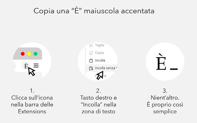 È maiuscola, accentata  from Chrome web store to be run with OffiDocs Chromium online