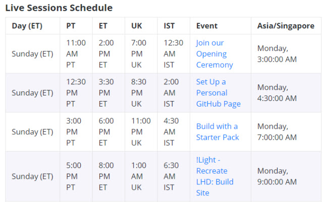 Major League Hacking Timezone Automator  from Chrome web store to be run with OffiDocs Chromium online