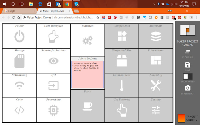 Maker Project Canvas  from Chrome web store to be run with OffiDocs Chromium online