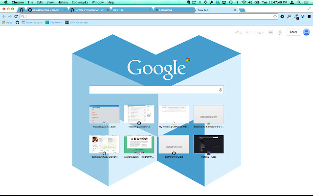 makersquare theme  from Chrome web store to be run with OffiDocs Chromium online