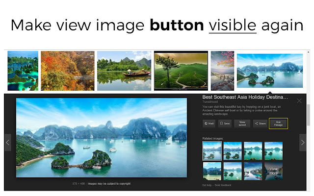 Make view image button visible again  from Chrome web store to be run with OffiDocs Chromium online