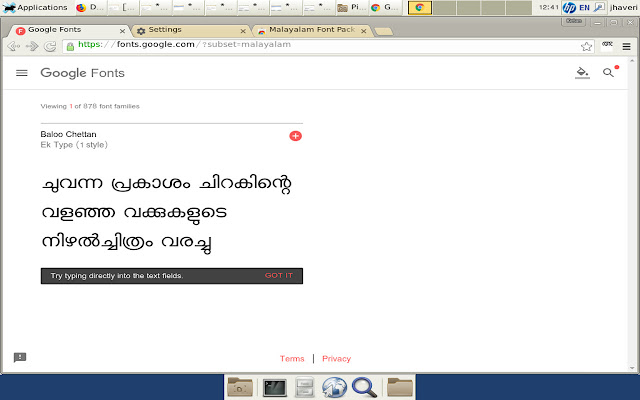 Malayalam Font Pack  from Chrome web store to be run with OffiDocs Chromium online