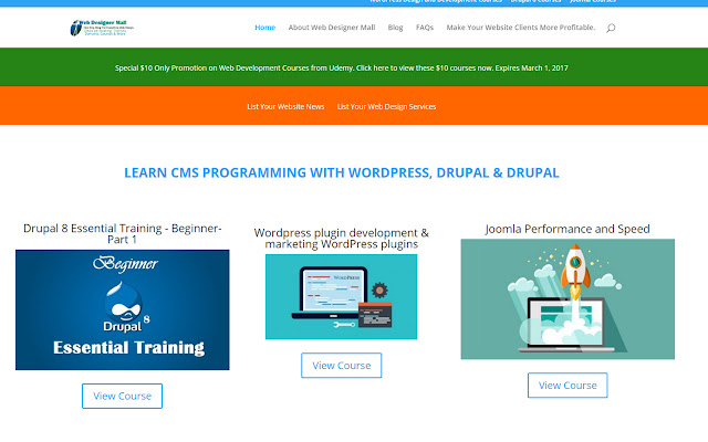 Mall of Online Web Development Courses  from Chrome web store to be run with OffiDocs Chromium online