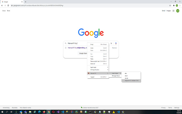 Manual Fill  from Chrome web store to be run with OffiDocs Chromium online