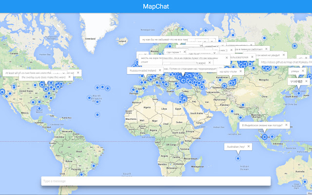 MapChat  from Chrome web store to be run with OffiDocs Chromium online